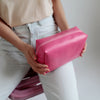 alexbender- Kosmetiktasche echt Leder Flashy Pink in Berlin kaufen