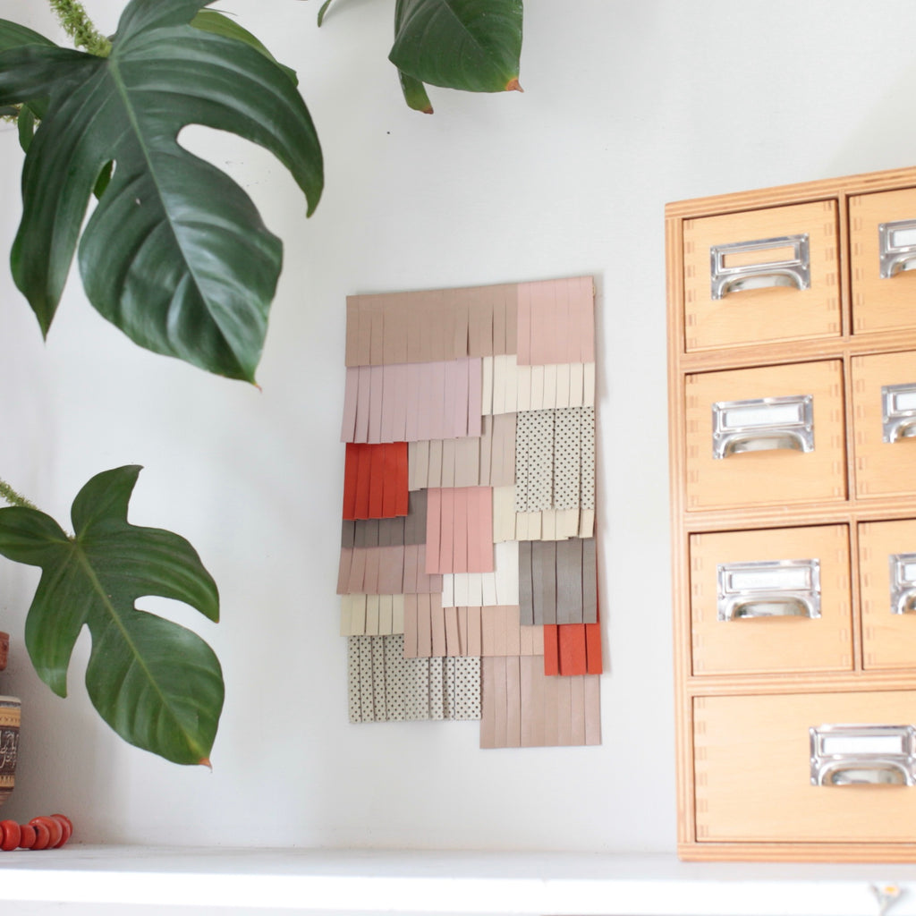 alexbender- Wandteppich Upcycling Einzelstück aus Lederresten Bunt - in Berlin kaufen