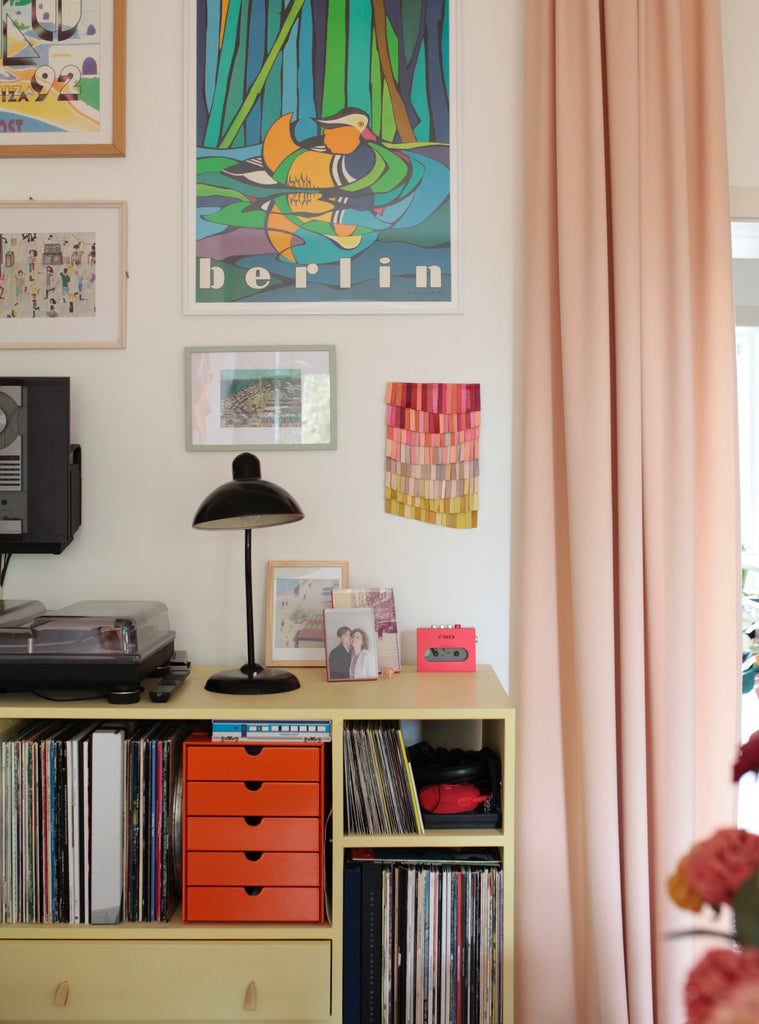 alexbender- Wandteppich Upcycling Einzelstück aus Lederresten Bunt - in Berlin kaufen